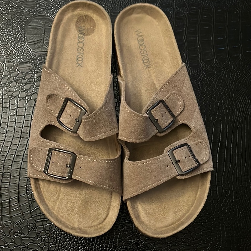 Tan birkenstock styled sandals new